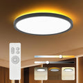 TALOYA Flush Mount Ceiling Light with Remote,3000K-6500K Adjustable,2000K Nightlight,15.8 Inch, Led Low Profile Ceiling Lights for Bedroom, Living Room, Kitchen, Black