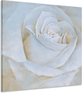 Yihui Arts White Rose Canvas Painting with Textured - Perfect for Bathroom, Bedroom, and Living Room Wall Decor