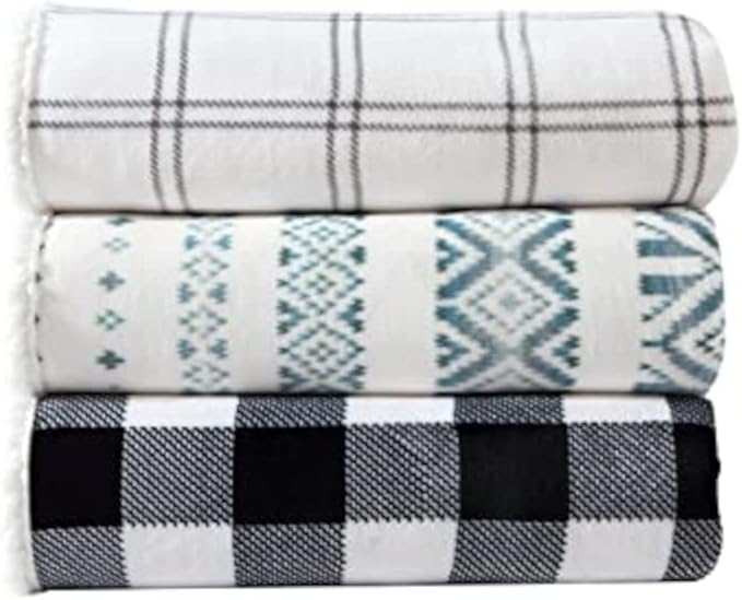 Eddie Bauer - King Blanket, Reversible Sherpa Fleece Bedding, Buffalo Plaid Home Decor for All Seasons (Black Check, King)