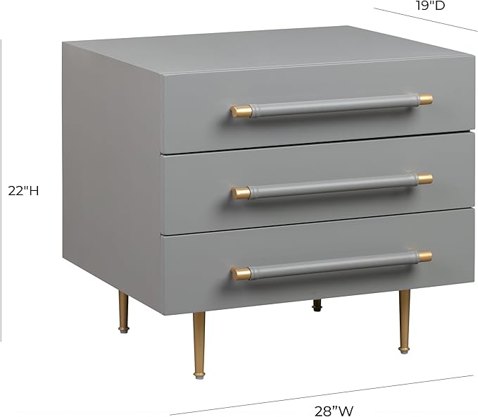 Tov Furniture Trident Nightstand (Grey)