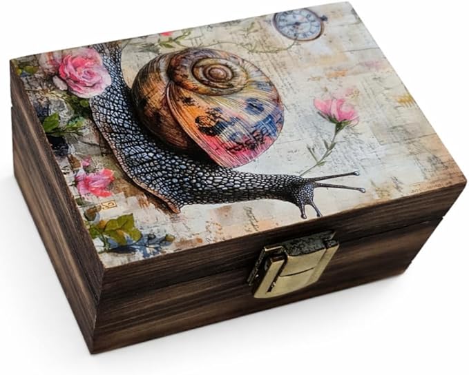 RK Collections Trinket Boxes Small Jewelry Keepsake Box (Snail)