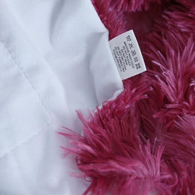 Plush Super Soft Blanket Bedding Sofa Cover Furry Fuzzy Fur Warm Throw Qulit Cozy Couch Blanket for Winter (Tie Dye Burgundy,63x79 Inches)