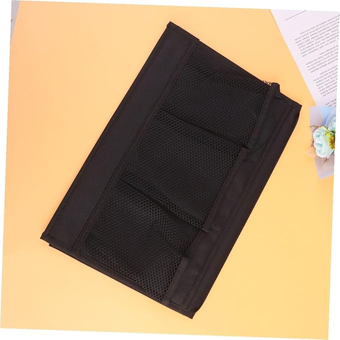 Luxshiny Convenient Black Hanging Pouch for Bedside Storage Capacity Organizer for Phone Chargers Books and More for Sofa Dorm Hospital and Home Use