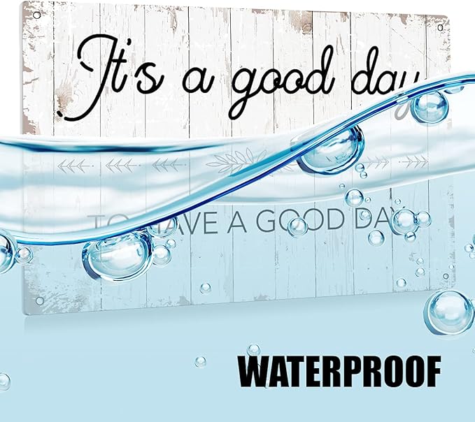 BEASTZHENG It's a Good Day to Have a Good Day Sign Inspirational Metal Tin Sign Wall Bible Verse Art Decor Farmhouse Rustic Sign for Home Living Room Decor Gifts - 8x12 Inch
