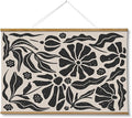 ARPEOTCY Extra Large Vintage Framed Wall Art, 36x54 Inch Black and White Abstract Hanging Framed Wall Art, Large Minimalist Black Floral Canvas Home Decor for Living Room Bedroom Office