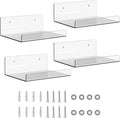 Wall-Mounted Acrylic Shelves Suitable for Wall-Mounted Display Rack Storage Rack Suitable for Children's Bookshelf Room Wall Decoration Bedroom Kitchen Living Room (4, 10”)