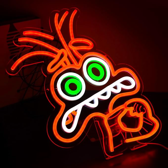 LED Neon Sign Wall Decor, Dimmable Cartoon Anime Design, 11 x 15.7 Inch Light Sign for Bedroom, Birthday Party, Kids Room Decoration