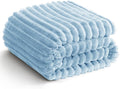 Soft Light Blue Throw Blanket for Couch - 300GSM Cozy Fleece Blanket for Men Women, Fluffy Lightweight Blankets Birthday Gifts for Her Him, Spring Home Room Decor, Light Blue, 50x60 Inches