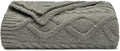 bearberry Plush Fleece Blanket Ultra Cozy & Warm Cable Knit - Machine Washable Throw for Living Room, Bedroom, Office | Lightweight Fuzzy Blanket for Adults, Kids, Pets (Grey, 40”x50”)