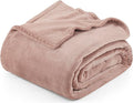 Utopia Bedding Rose Pink Fleece Blanket Twin Size Lightweight Fuzzy Soft Anti-Static Microfiber Dorm Bed Blanket for Her(90x66 Inch)
