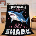 Shark Throw Blanket - Soft Plush Fleece Ocean Blankets- Cozy Shark Stuff Gifts for Women Girls Kids 40"X50"