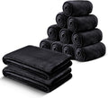MOONLIGHT20015 Fleece Blanket Twin Size 12 Pack - Soft Cool Fluffy Throw Blanket for Couch & Sofa, Lightweight Luxury 400 GSM Microfiber Bed Blankets and Throws (Twin 60 x 80 Inches, Black)