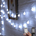 Minetom Globe String Lights, 66 Feet 200 Led Fairy Lights Plug in, 8 Modes with Remote Mini Globe Lights for Indoor Outdoor Bedroom Party Wedding Garden Christmas Tree Decor, Pure White