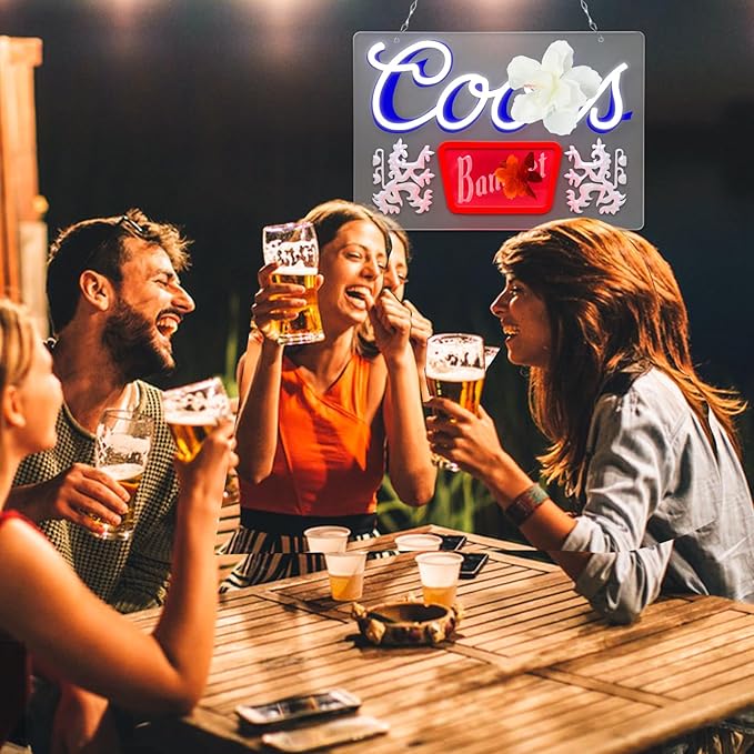 JFLLamp Beer Neon Signs for Wall Decor Crs Banquet Neon Lights for Bedroom Led Signs Suitable for Dormitory Man Cave Christmas Gift