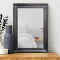 Mirrors for Wall with Black Wood Frame Large 20"x16" Rectangular Hanging Mirrors for Bathroom Bedroom Living Room Home Decor
