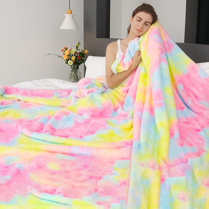 MUGD Soft Blankets Fuzzy Twin Bed Fleece Blanket Kids Warm Throw Blanket for Bed