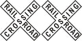 Rogue River Tactical Funny Metal Railroad Crossing XING Tin Sign, 12x12 Inch, Wall Décor (Pack of 2)