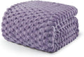 Exclusivo Mezcla Fleece Twin Blanket for Bed, Extra Large Fuzzy Grayish Purple Bed Blankets, Soft Cozy Plush Sofa Throws for All Seasons, 60x80 Inches
