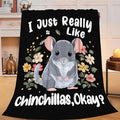 Chinchilla Blanket for Girls Women Boys Men Adults Kids Soft Cozy Fleece Chinchilla Throw Blankets Gifts Warm Flannel Plush Lightweight Decor for Couch Bed Sofa 60"X50"