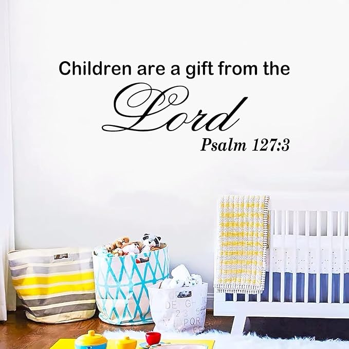 Bible Verse Wall Stickers for Bedroom: Christian Quotes Inspirational Living Room Vinyl Art Wall Decals - Children Area Gift from The Lord 36.2" X 19"