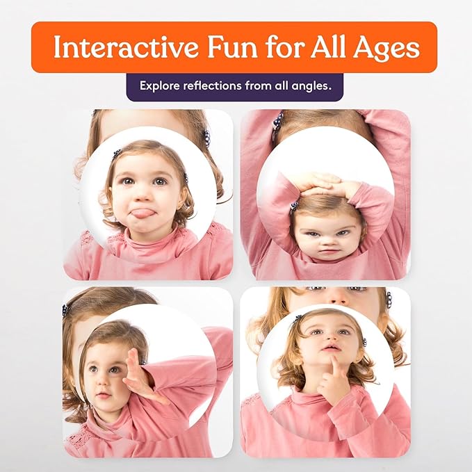 Special Supplies Sensory Bubble Wall Mirror - Interactive Acrylic Mirrors for Wall Decoration and Sensory Toys for Kids Classroom or Home -Sensory Room Decor -Visual, Tactile Stimulation (15 Pk)