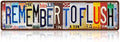 Vintage Remember To Flush Metal Tin Signs Street Signs Bathroom Wall Decor 16 x 4 Inches