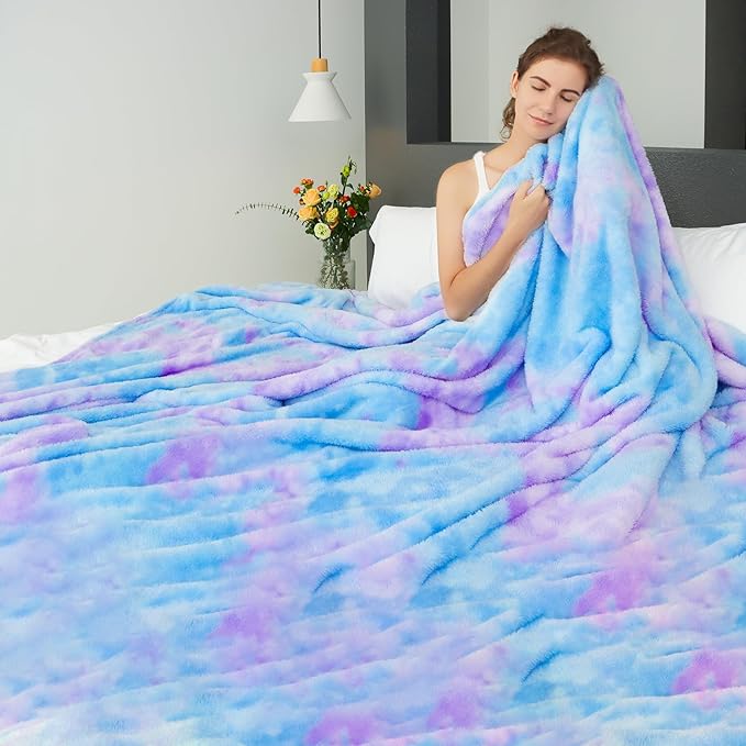 MUGD Blankets Fuzzy Soft Fleece Throw Blanket Cozy Soft Warm Throw Blanket for Bed