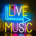 Live Music Neon Signs for Wall Decor，Led Neon Lightfor Live Room, Game Room, Broadcasting Room, Music Studio