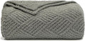 bearberry Super Soft & Fuzzy Minky Throw Blanket Lightweight All-Season - Diamond Stitch Plush Fleece for Couch, Bed, Sofa | Machine Washable Cozy Gift for Women, Men, Home (Grey, 40”x50”)