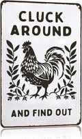 snowsun Farm Farmhouse Chicken Cluck Around And Find Out Vintage Metal Signs Vintage Tin Signs Country Bar Restaurant Kitchen Decor Farm Decor 8X12 Inches
