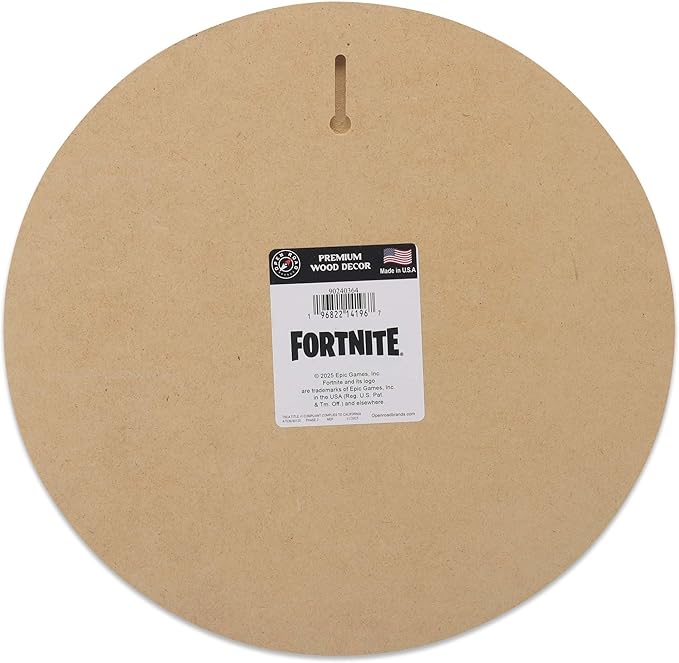 Fortnite GG Round Wood Wall Decor - Fun Gaming Sign for Teen Room or Game Room