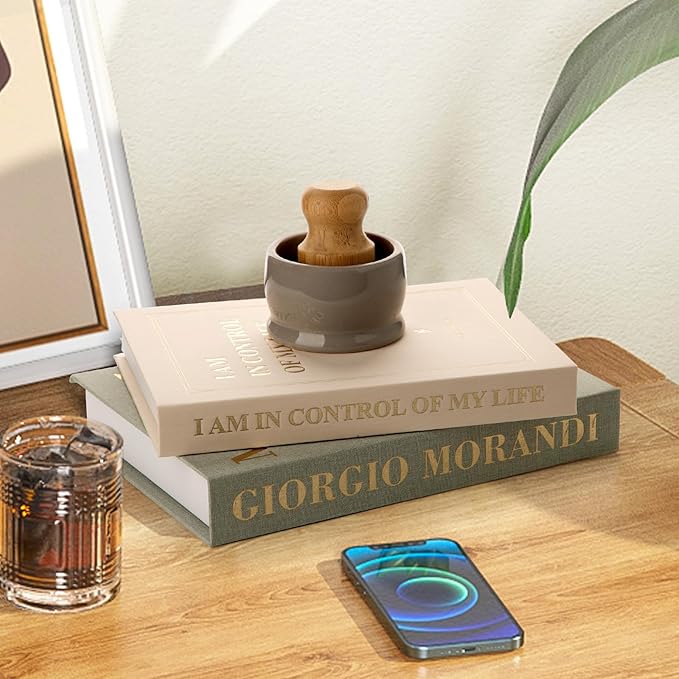 Aesthetic Decorative Books - Set of 2 Fake/Faux Book Box for Coffee Table Entryway Dining Room Bookshelf Console Bedside Decor, Book Decor Aesthetic for Decorative Keepsake Box & Photo Storage