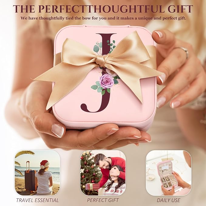 Easter Basket Stuffers for Teens Essentials, Valentines Day Christmas Stocking Stuffers for Women Teen Girl Gifts Trendy Stuff Travel Jewelry Box Case Organizer Personalized Birthday Gifts