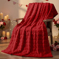 Horaldaily Valentine Blanket Throw, Red Cute Love Heart Soft Fuzzy Plush Faux Fur Cozy Blankets for Couch Sofa Bed Lounging, Ideal Gifts for Kids Adults Wife Self, 50x60