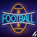 Football Neon Sign, Wootfairy Led Sport Neon Signs for Wall Decor, Dimmable Neon Light for Man Cave & Game Room Decor, Bedroom, Bar Club, Sports decor for Men, Teens
