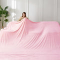 COOVA Oversized King Fleece Blanket 120x138 inches, Soft Cozy Warm Giant Extra Large 10'x11.5' Blanket for Bed, Sofa, Couch,Travel, Camping, California Huge Flannel Big Throw Blanket, Pink