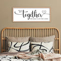 And So Together They Built A Life They Loved Sign Wall Decor 40"X15" Bedroom Above Over Bed Large Wood Framed Love Quotes for Couple Wall Hanging Art (Wood)