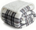 Sherpa Fleece Throw Blanket for Couch, Fluffy Plush Warm Fuzzy Blanket for Women and Men, Cozy Thick Soft Twin Blanket for Bed(Gray-2, 80"*90")