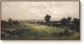 InSimSea Extra Large Framed Vintage Wall Art, Living Room Country Farmhouse Decor, Wilderness Landscape Paintings, Canvas Prints, Retro Scenery Long Picture for Bedroom Above of Bed,24x48inch