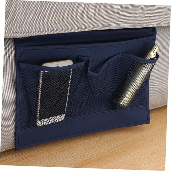 Hanging Storage Pouch Organizer Bedside Storage Bag for Phone Earphones Chargers Books Water Bottle Tidy
