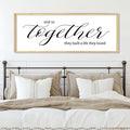 YWJKWLGS And So Together They Built a Life They Loved Family Sign Bedroom Decor Above Bed Wall Art 40x15 Inch Large Couple Love Quotes Framed for Master Room (Wood)