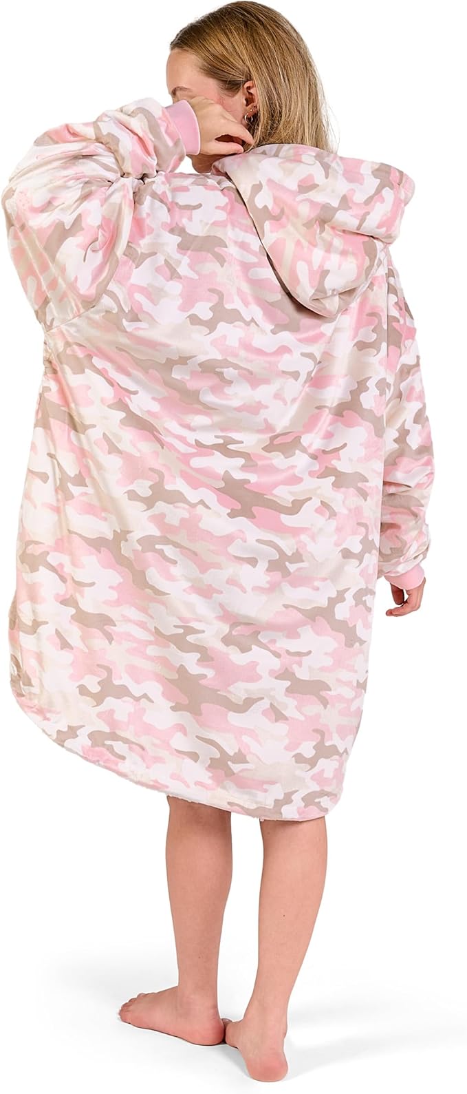 Bare Home Wearable Blanket Hoodie - Soft Plush Sherpa - Warm and Cozy - Oversized Wearable Blanket - Adult & Kid Sizes