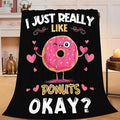 Donut Blanket for Girls Women Boys Men Adults Kids Soft Cozy Fleece Dessert Cake Throw Blankets Lovers Gifts Warm Flannel Plush Lightweight Decor for Couch Bed Sofa 50"X40"