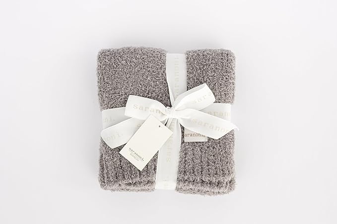 Saranoni Bamboni Luxury Baby Blanket | Cozy & Soft Plush Receiving Blankets | Perfect for Girls & Infant Baby Boy Blankets | Gray - 30” x 40”