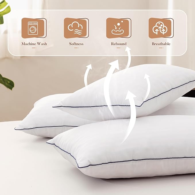 Memory Foam 14 x 22 Inch Throw Pillow Insert, Premium Lumbar Pillow Insert for Decorative Throw Pillow, Living Room, Couch and Sofa, 14 x 22 Inch, White