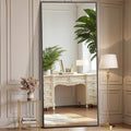 OLIXIS Full Length Mirror for Bedroom, 68"x26" Full Body Mirror with Stand, Hanging or Leaning for Wall, Aluminum Alloy Thin Frame Floor Standing for Living Room, Long, Black