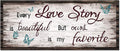 Kalormore Retro Love Story Canvas Wall Art for Bedroom Butterfly Sweet Quote Rustic Brown Wooden Textured Picture Prints Artwork for Living Room Bedroom Ready to Hang