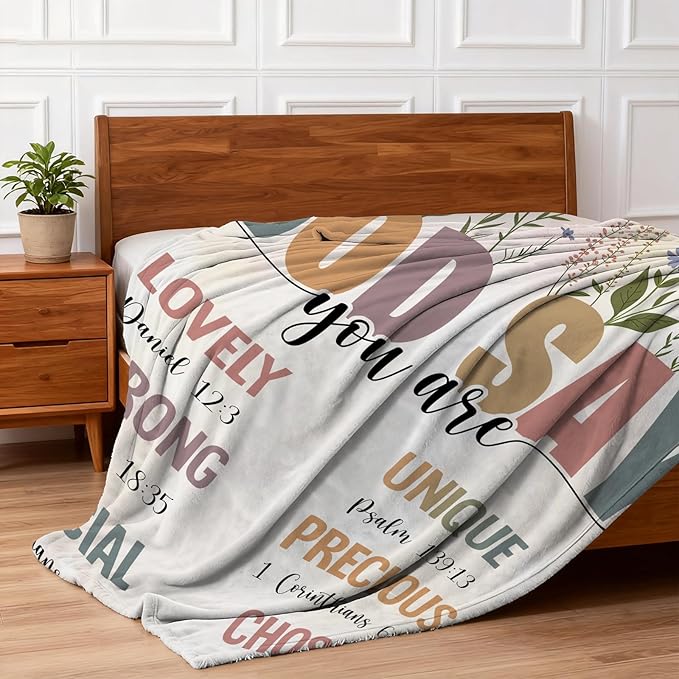 Christian Gifts for Women Faith, Inspirational/Religious/Spiritual Gifts for Adults, Soft Throw Blankets for Women/Men, Personalized Blankets for Adults 40"x 50"