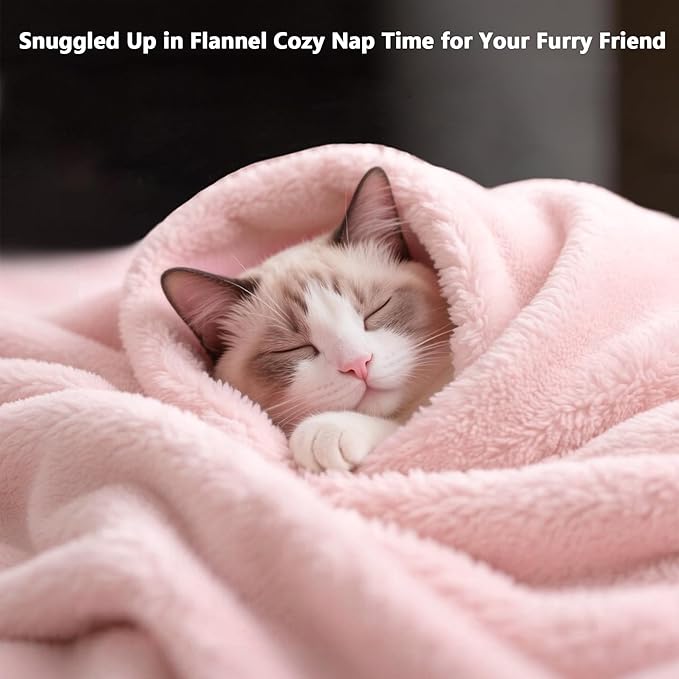 Lukeight Fleece Throw Blanket, Luxury Cozy Fuzzy Lightweight Soft Blankets for Sofa Couch Bed Car Travel and Camping (Pink, 50x60 Inches)