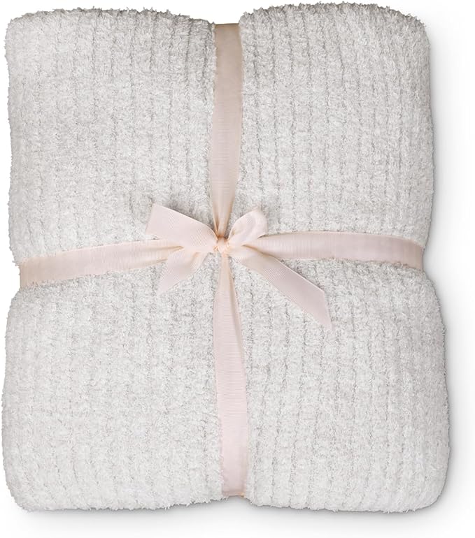 MH MYLUNE HOME Ultra Soft Ribbed Throw Blanket for Couch 50x60 Inches Luxurious Super Cozy Fluffy Microfiber Blanket Plush Warm Reversible Throw Blankets for Sofa Bed - Beige 50 x 60 Inches